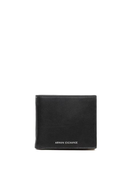 portafoglio logo nero ARMANI EXCHANGE | XM000167AF22541-UC001